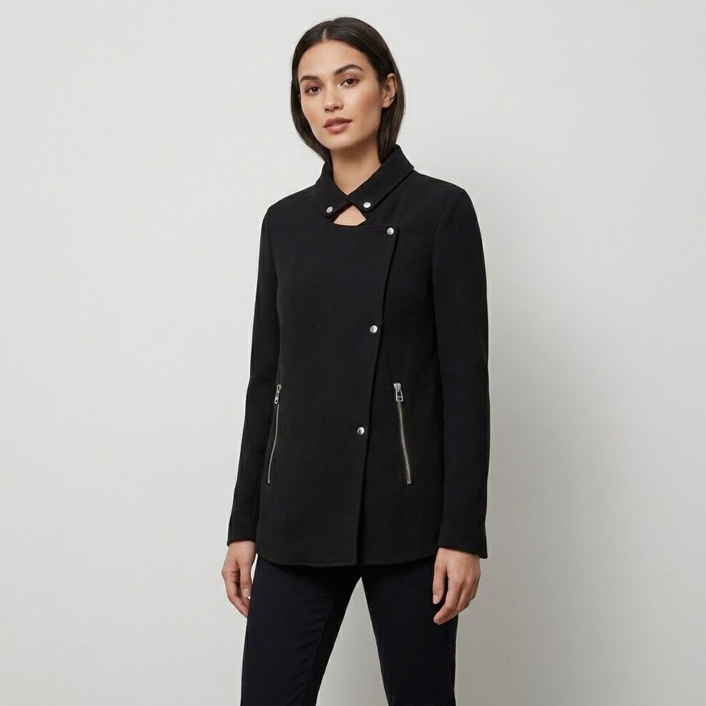 Wilfred Aritzia Blazer Jacket Womens Small Black Moto Minimalist Avant Garde